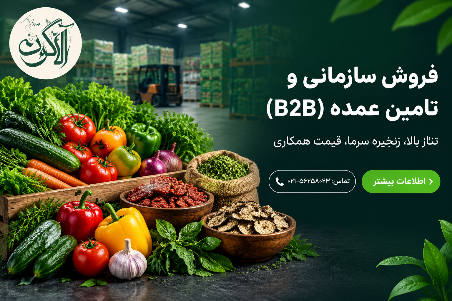    بنر فروش سازمانی و تامین عمده آلاگون (B2B) برای هتل‌ها، رستوران‌ها و فروشگاه‌ها